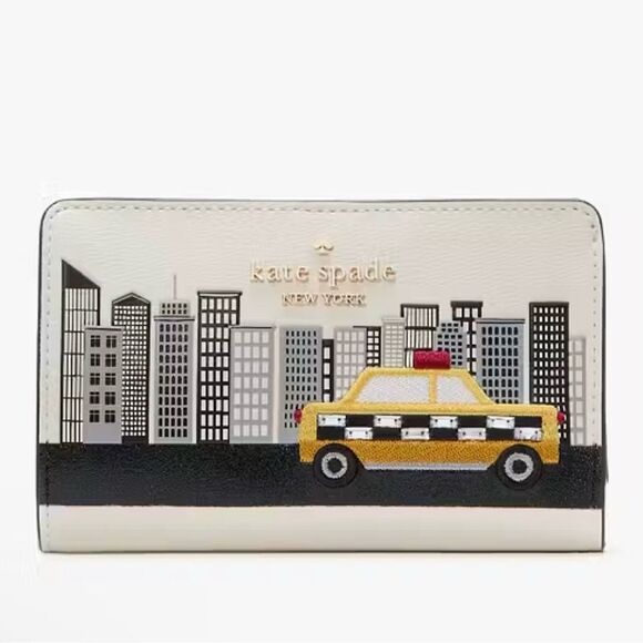 kate spade Handbags - NWT Kate Spade Black and White Wallet with NYC Design